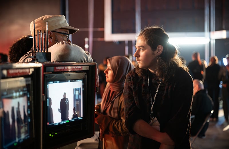 Creative Media students on bootcamp at Eastbrook Studios Photo Jimmy Lee