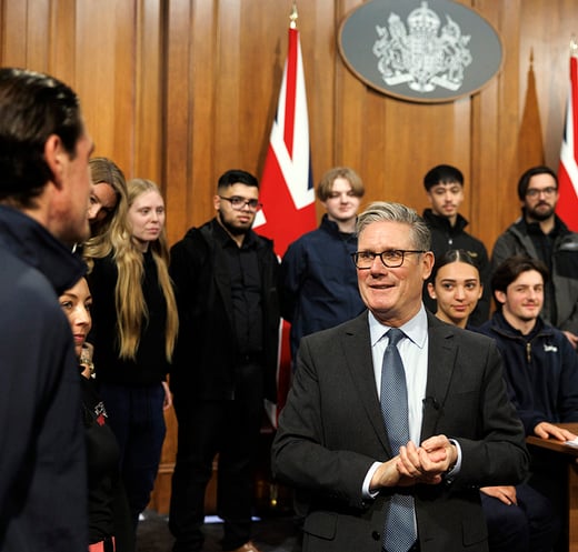 New City College apprentices question Prime Minister Keir Starmer at Downing Street 3 for newsletter